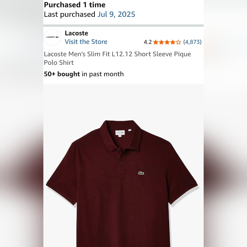 Lacoste Men's Slim Fit Polo
